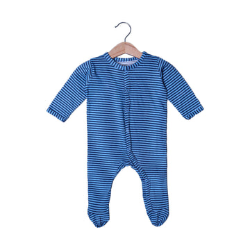 BLUE WITH BLUE STRIPES COTTON JERSY FABRIC FULL BODY FULL SLEEVES ROMPER